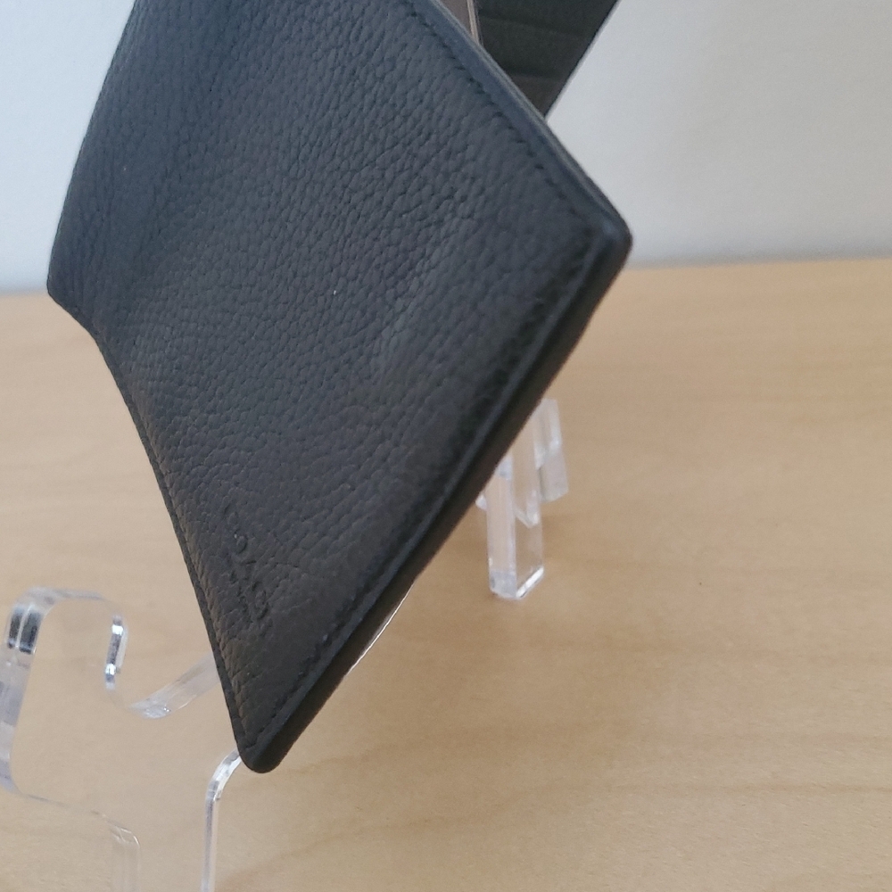 Coach Pebbled Black Leather Wallet - Picture 7 of 12
